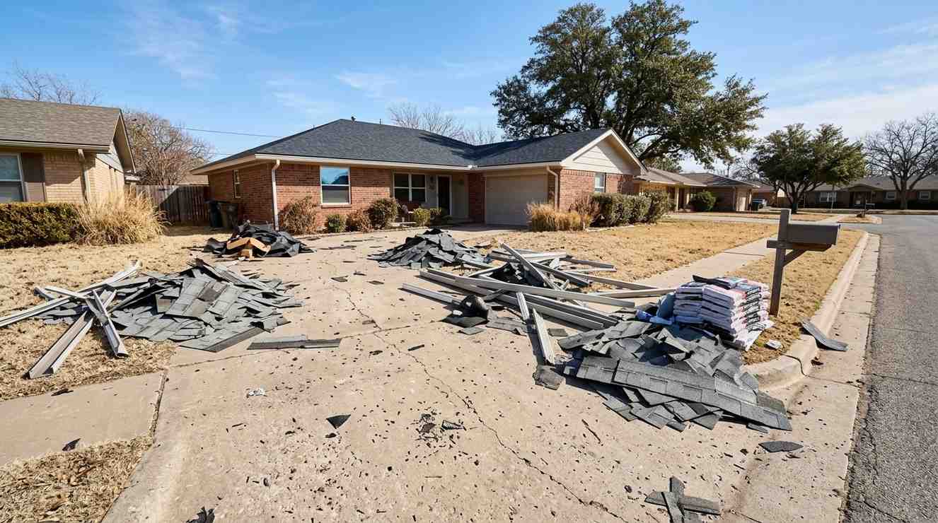 Roofing Debris Removal Lubbock TX-Shingles, Gutters & Waste